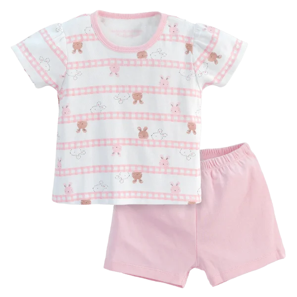Bộ bé gái ngắn Animo Easy KN0724047 (1-4Y,Hồng)