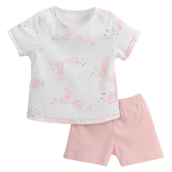 Bộ bé gái ngắn Animo Easy BH0724042 (1-4Y,Hồng)