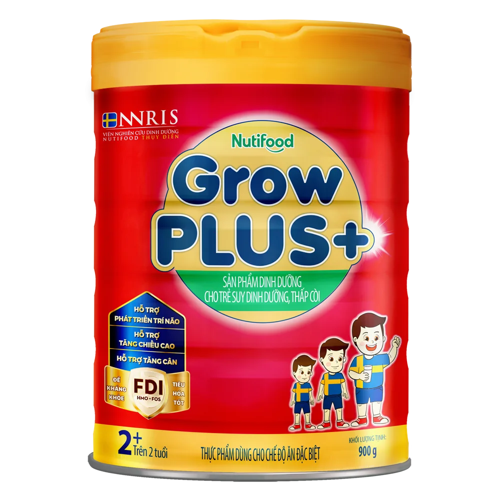 Sữa GrowPlus+ Đỏ 2+ tuổi, 900g
