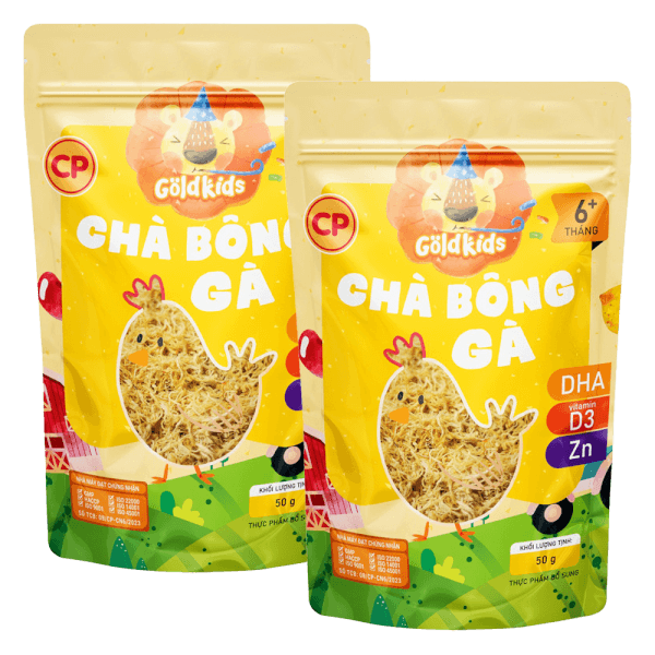 Combo 2 Chà bông gà Goldkids 50gr