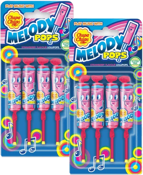 Combo 2 Kẹo Mút Chupa Chups Cây Còi Thổi Hương Dâu (4 Que x 15g)