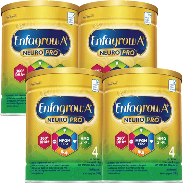 Combo 4 Sữa Enfagrow A+ số 4 830g (2-6 tuổi) 2Flex