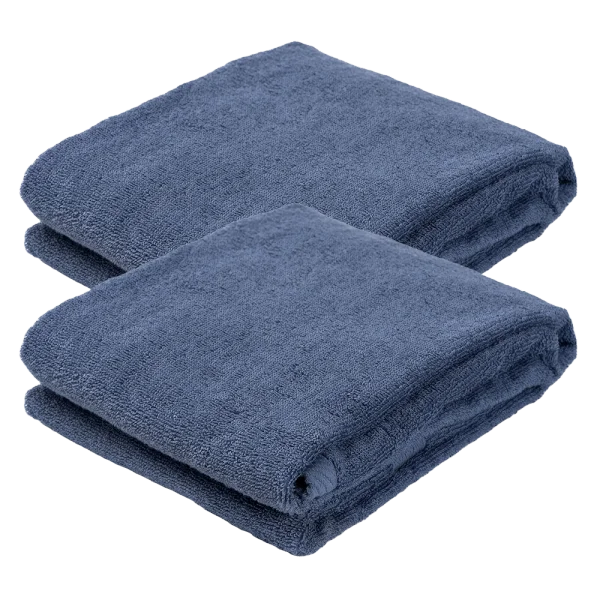 Combo 2 Khăn tắm thêu ngôi nhà Cotton Animo T2304_HV003 (60x120cm,Xanh dương)