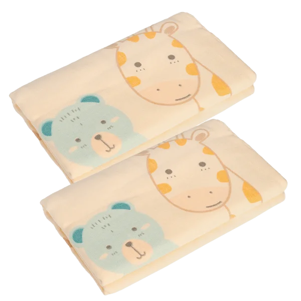 Combo 2 Khăn tắm trẻ em Cotton Vườn Bách Thú Animo BM9T (60x120cm,Trắng)