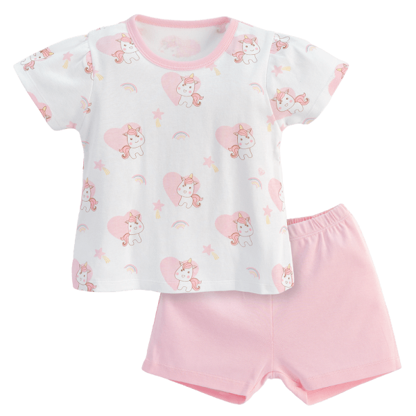 Bộ bé gái ngắn Animo Easy KN0724049 (1-4Y,Hồng)