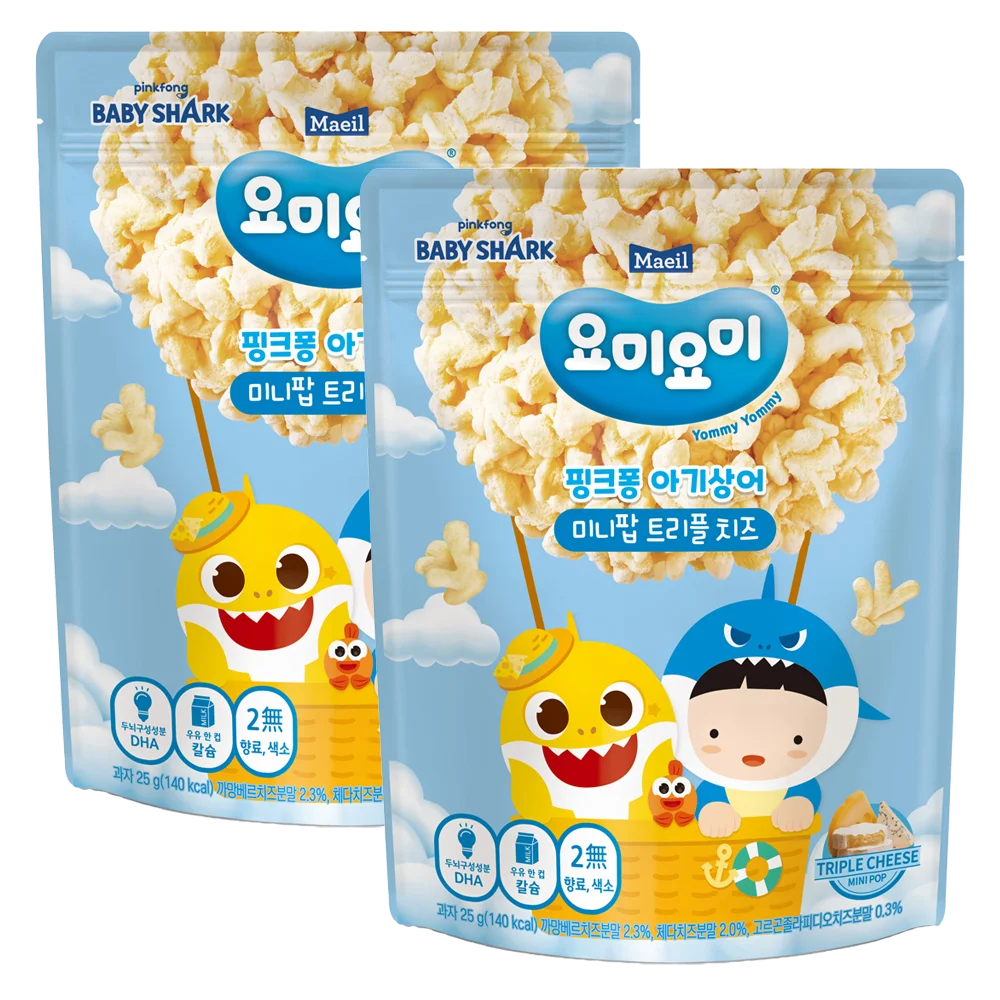 Combo 2 Thực Phẩm Bổ Sung Bánh Bỏng Bổ Sung Dha Yommy Maeil Ba Loại Phô Mai