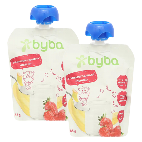 Combo 2 Sữa chua Byba vị dâu chuối 85g (≥ 6 tháng) - túi