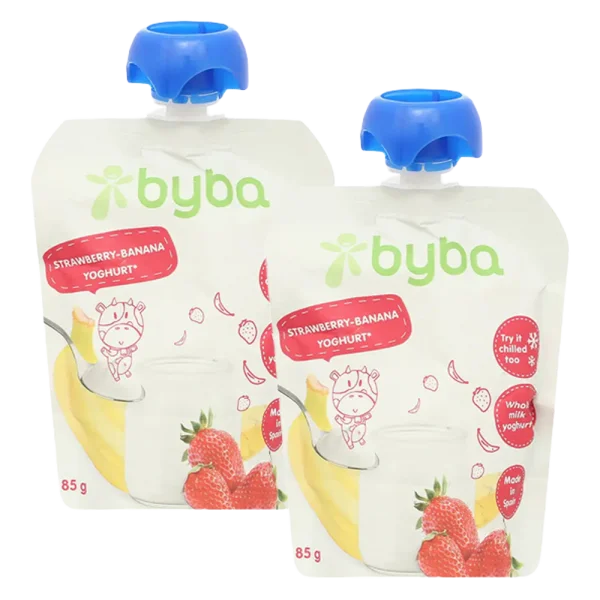 Combo 2 Sữa chua Byba vị dâu chuối 85g (≥ 6 tháng) - túi