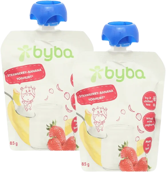Combo 2 Sữa chua Byba vị dâu chuối 85g (≥ 6 tháng) - túi