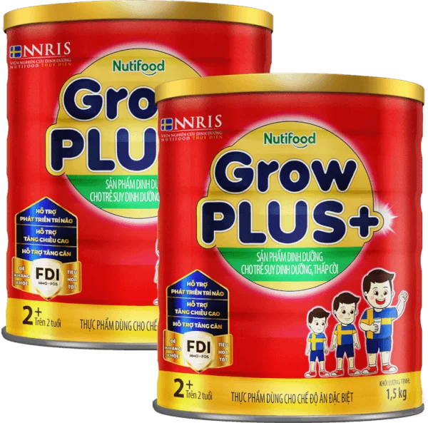 Combo 2 Sữa GrowPLUS+ Đỏ 2+ 1.5kg (Từ 2 tuổi)