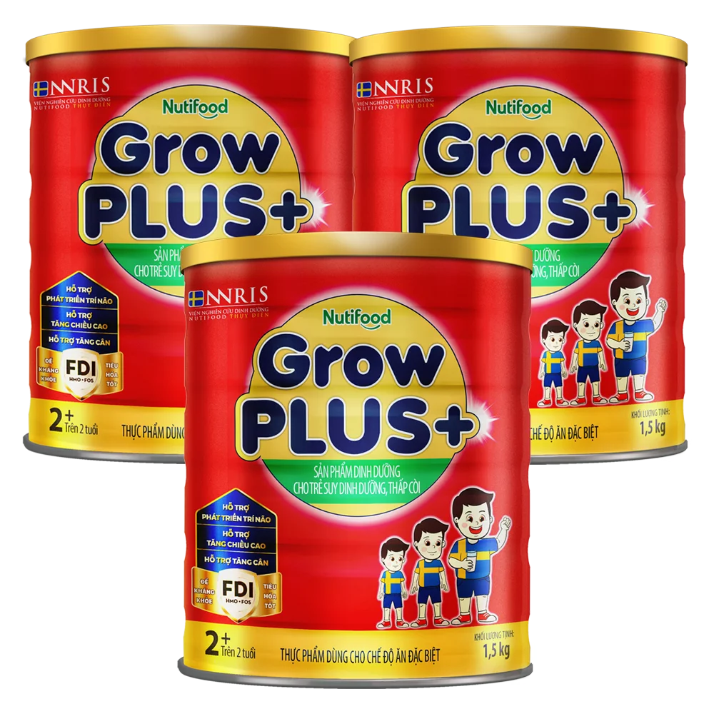 Combo 3 Sữa GrowPLUS+ Đỏ 2+ 1.5kg (Từ 2 tuổi)