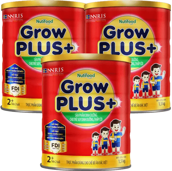 Combo 3 Sữa GrowPLUS+ Đỏ 2+ 1.5kg (Từ 2 tuổi)