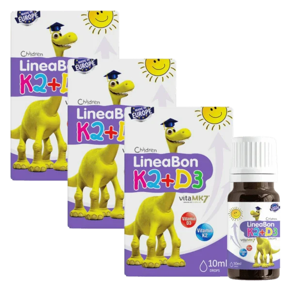 Combo 3 Vitamin D3 giúp tăng chiều cao cho bé Lineabon K2+D3