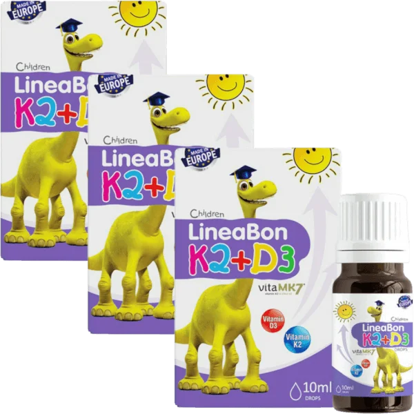 Combo 3 Vitamin D3 giúp tăng chiều cao cho bé Lineabon K2+D3