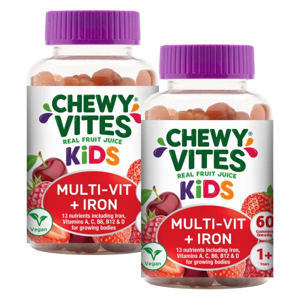 Combo 2 THỰC PHẨM BỔ SUNG CHEWY VITES KIDS MULTI-VIT + IRON