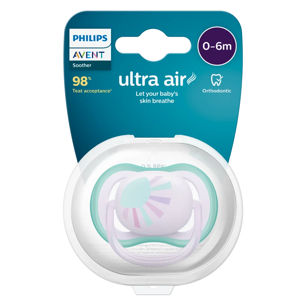 Ty ngậm Philips Avent siêu mềm 0-6M vỉ đơn (SCF086/04, hồng)