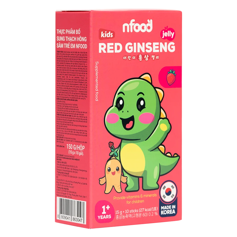 Combo 2 Thực phẩm bổ sung thạch hồng sâm trẻ em NFood