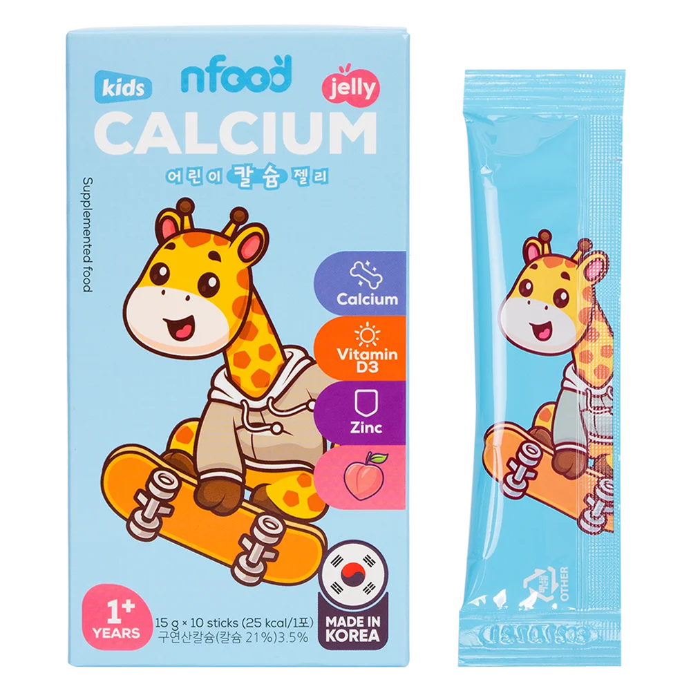 Combo 2 Thực phẩm bổ sung thạch Calci trẻ em NFood hương đào