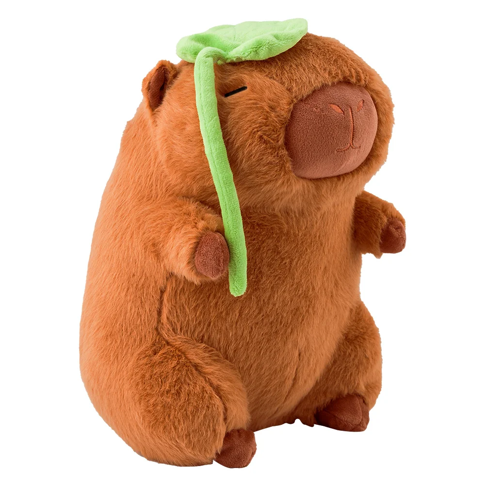 Thú bông capybara cầm lá cây ngộ nghĩnh C407 (ADC)