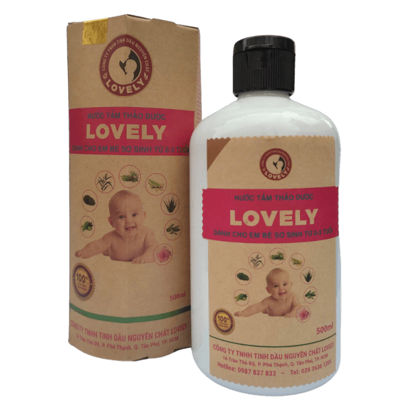 Nước tắm thảo dược Lovely - Dành cho bé sơ sinh từ 0-3 tuổi 500ml