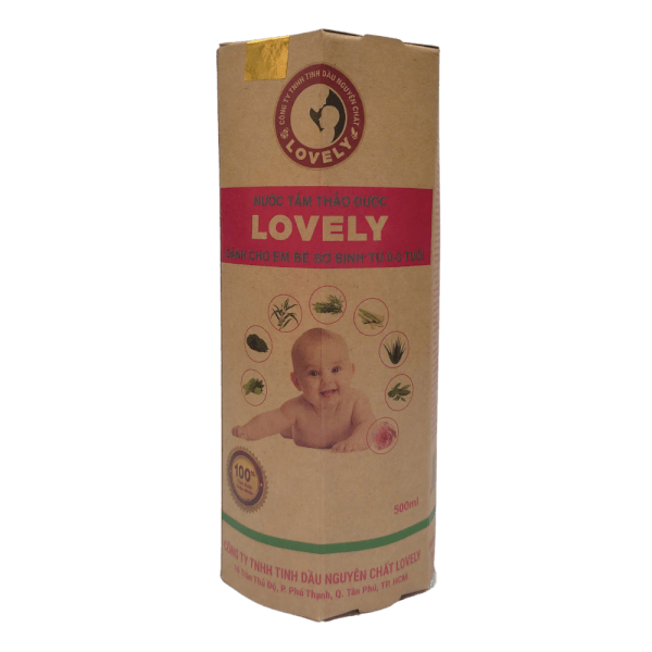 Nước tắm thảo dược Lovely - Dành cho bé sơ sinh từ 0-3 tuổi 500ml