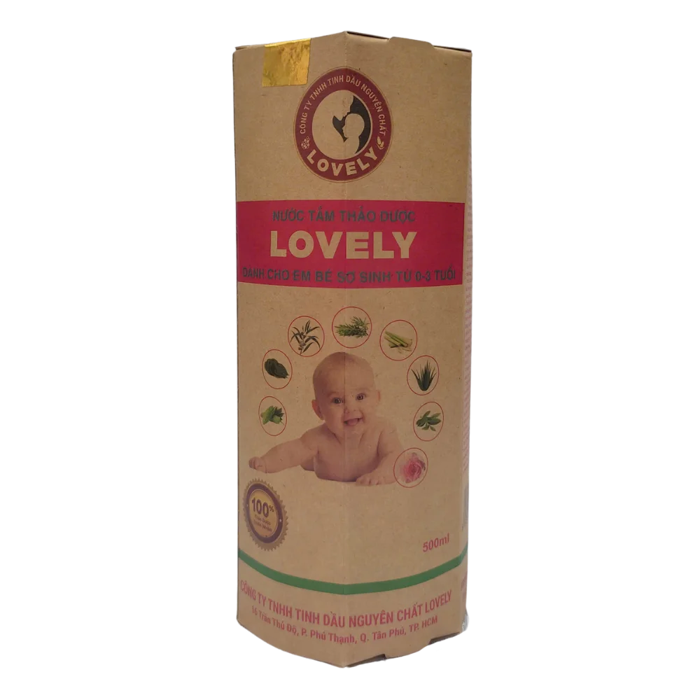 Nước tắm thảo dược Lovely - Dành cho bé sơ sinh từ 0-3 tuổi 500ml