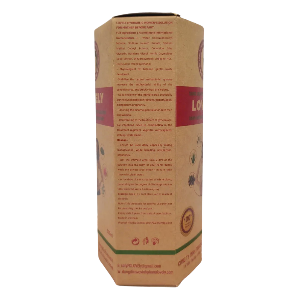 Dung dịch phụ nữ thảo dược Lovely - Dành cho mẹ trước và sau sinh 500ml