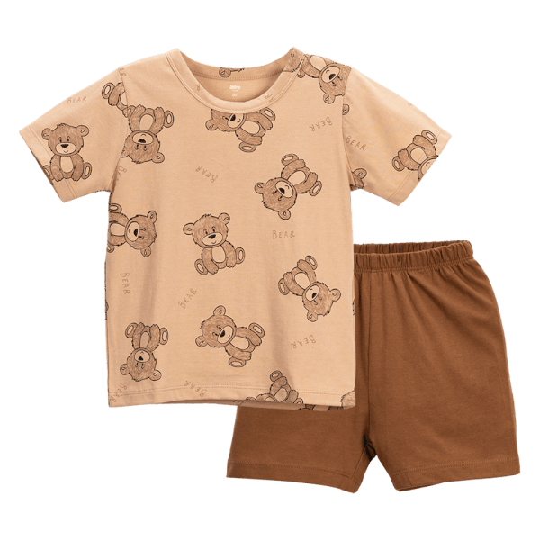 Bộ bé trai ngắn Animo Easy HN0724066 (1-4Y,Kem)