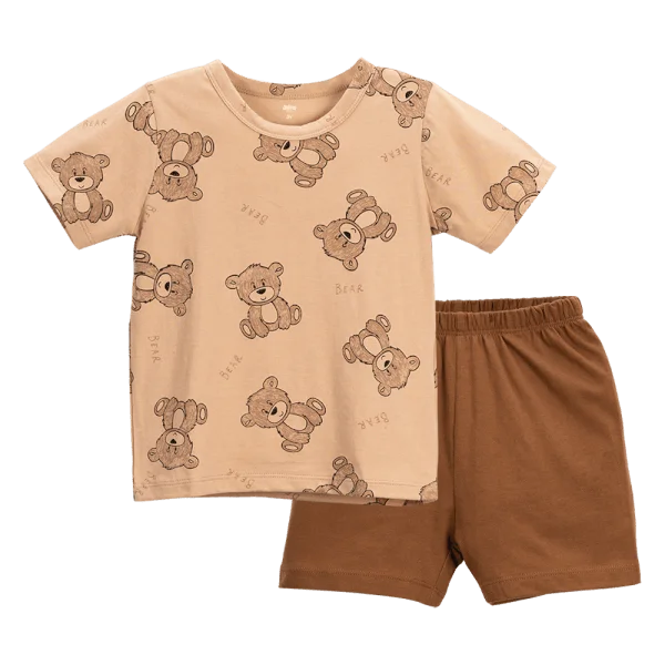 Bộ bé trai ngắn Animo Easy HN0724066 (1-4Y,Kem)