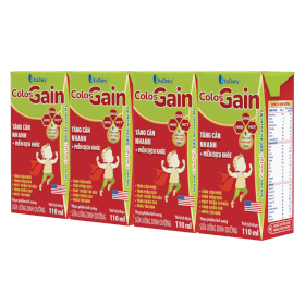 Quà tặng khi mua Thùng Sữa uống dinh dưỡng Colos Gain 110ml, lốc 4 hộp (trên 1 tuổi)