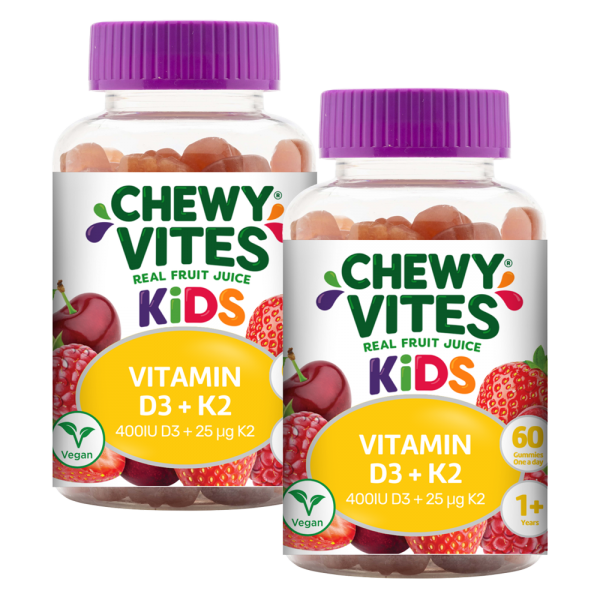 Combo 2 THỰC PHẨM BỔ SUNG CHEWY VITES KIDS VITAMIN D3 + K2