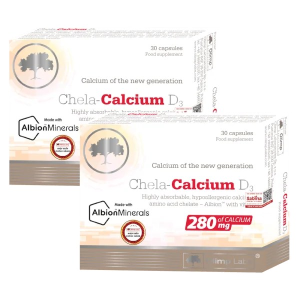 Combo 2 Thực phẩm bảo vệ sức khỏe Chela calcium D3