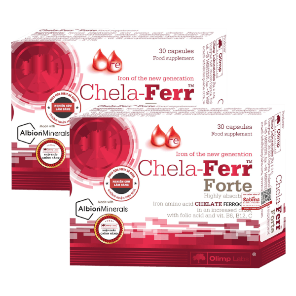 Combo 2 Thực phẩm bảo vệ sức khỏe Chela - Ferr Forte