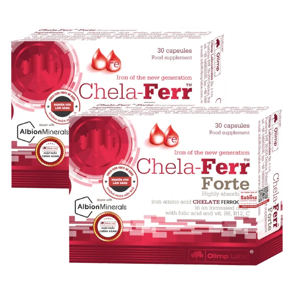 Combo 2 Thực phẩm bảo vệ sức khỏe Chela - Ferr Forte
