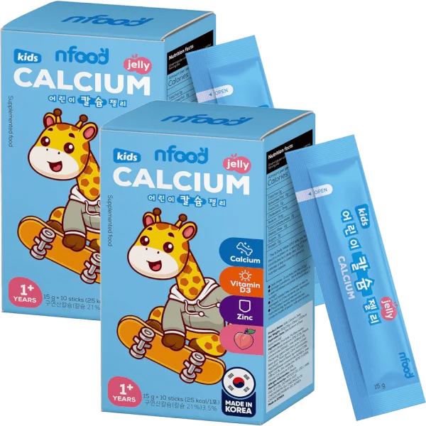 Combo 2 Thực phẩm bổ sung thạch Calci trẻ em NFood hương đào