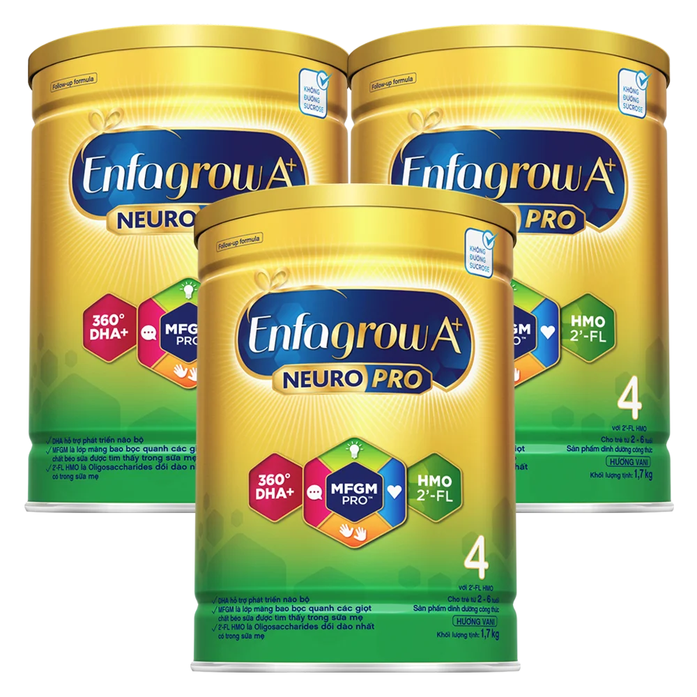 Combo 3 Sữa Enfagrow A+ số 4 1700g (2-6 tuổi) 2Flex