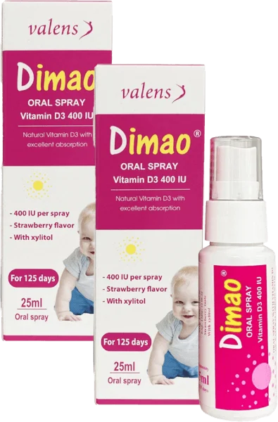 Combo 2 Xịt bổ sung Vitamin D3 thuần DIMAO ORAL SPRAY 400IU