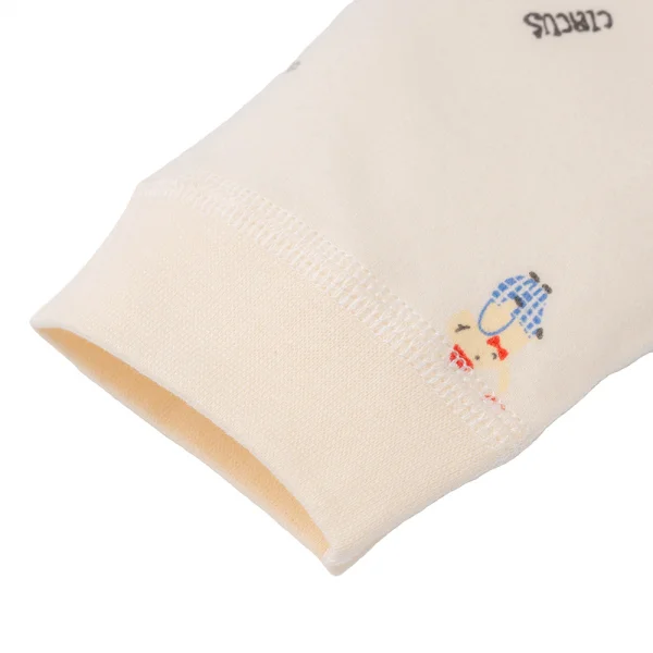 Bodysuit đông vải mỏng Animo MN0924042 (0-12M,Kem)