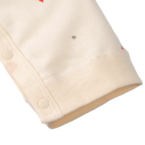 Bodysuit đông vải mỏng Animo MN0924042 (0-12M,Kem)