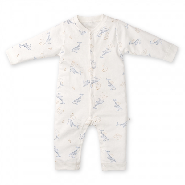 Bodysuit đông vải mỏng Animo MN0924039 (0-12M,Trắng)