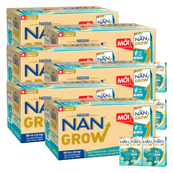 Combo 6 thùng sữa Nestlé NANGROW 6 (4x180ml)