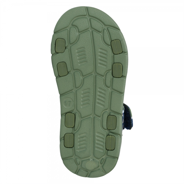 Sandal bé trai Animo A2408_JK002 (17-23,Xanh lá đậm)