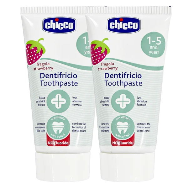 Combo 2 Kem đánh răng hương Dâu 12M+ Chicco