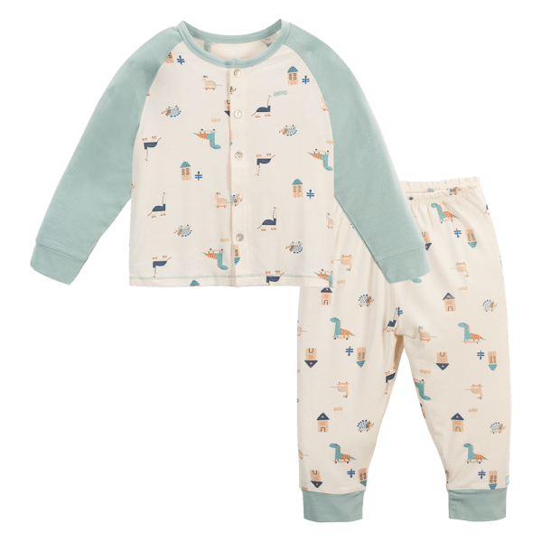 Set 2 Bộ kháng khuẩn Modal dài Animo VD0724033 (0-24M,Xanh)