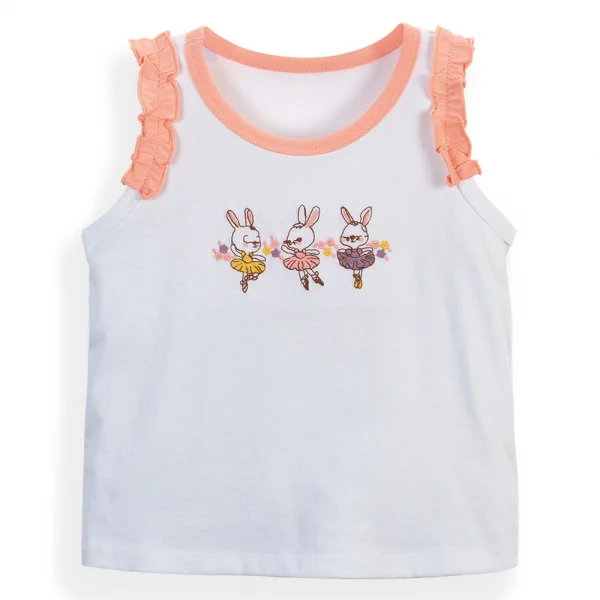 Bộ bé gái ngắn Animo TQ0824009 (9M-4Y,Trắng phối hồng)