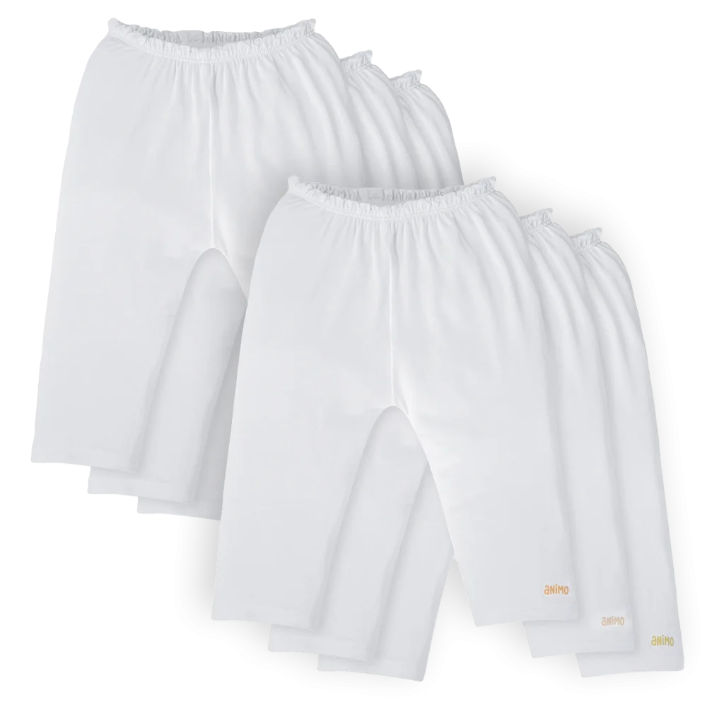 Combo 2 Set 3 quần sơ sinh dài Animo Easy HN0524016 (0-3M,Trắng)