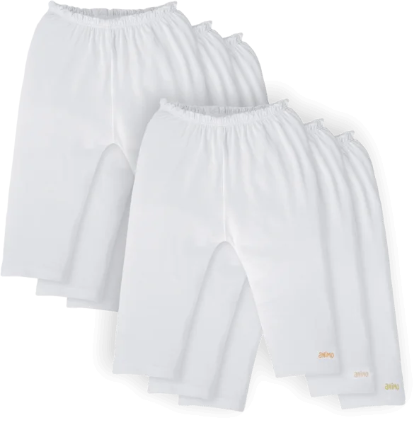 Combo 2 Set 3 quần sơ sinh dài Animo Easy HN0524016 (0-3M,Trắng)