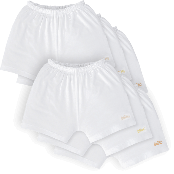 Combo 2 Set 3 quần sơ sinh ngắn Animo Easy HN0524015 (0-3M,Trắng)