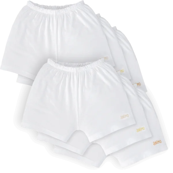 Combo 2 Set 3 quần sơ sinh ngắn Animo Easy HN0524015 (0-3M,Trắng)