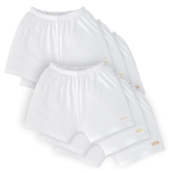 Combo 2 Set 3 quần sơ sinh ngắn Animo Easy HN0524015 (NB,Trắng)